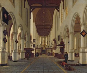 Interiér Oude Kerk, Delft, c.1660-70